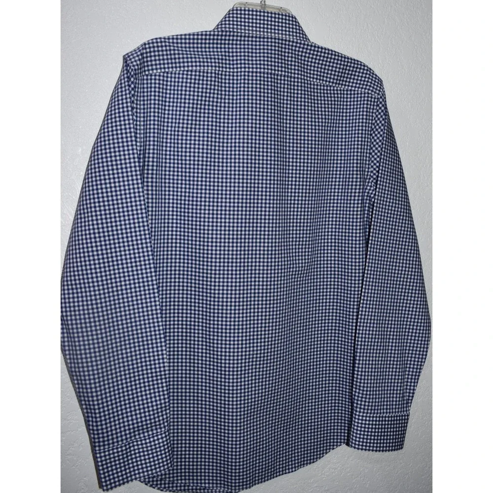 Banana Republic Shirt Mens Small Slim Fit NON-IRON 100% Cotton Button Down Check